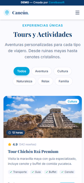 Portal Turismo móvil — Actividades
