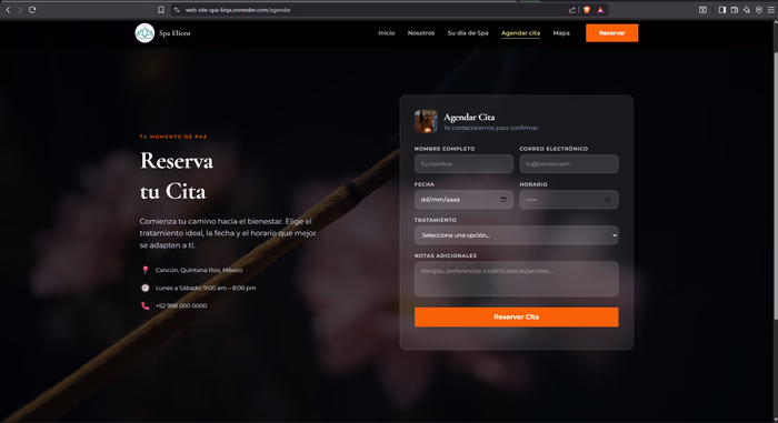 Spa Eliceo — Agendar cita
