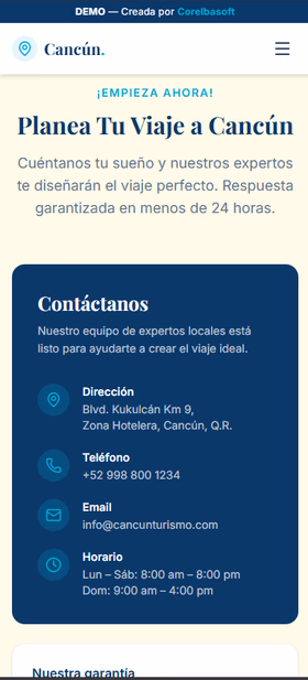 Portal Turismo móvil — Contacto