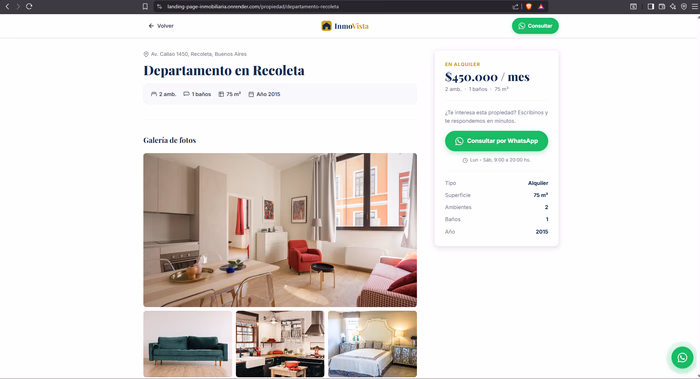 InmoVista — Detalles de propiedad