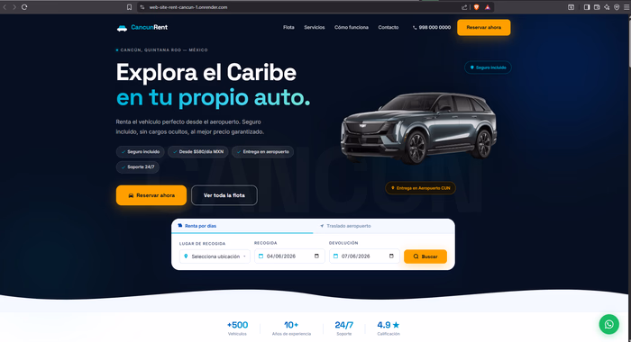CancunRent — Página principal