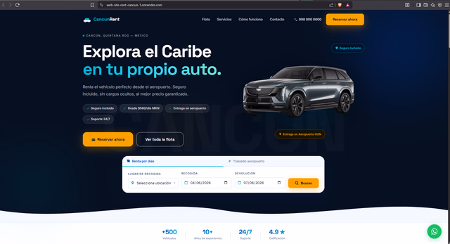 CancunRent — Página principal