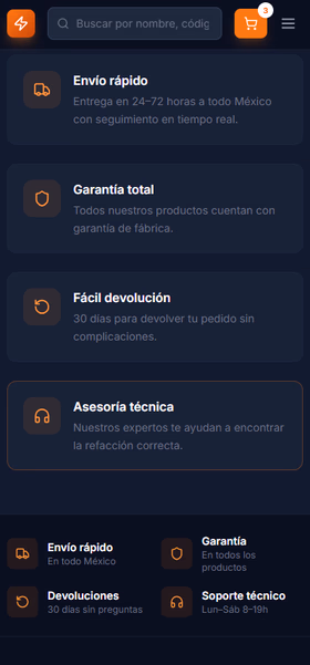Refaccionaria móvil — Info del producto