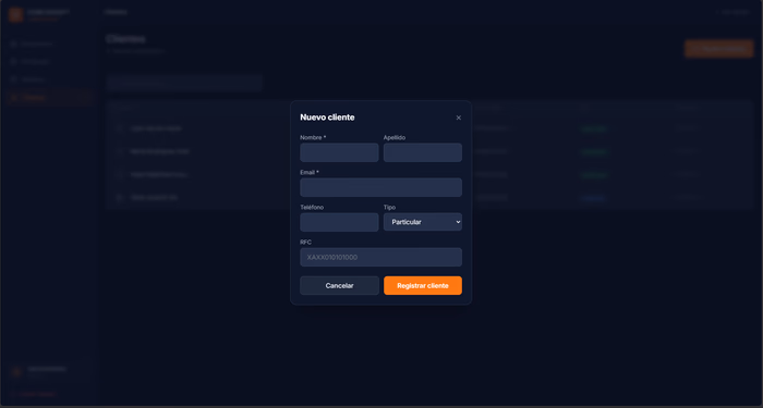 Refaccionaria — Nuevo cliente