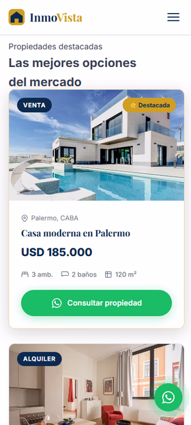 InmoVista móvil — Propiedades