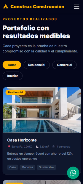 Construx móvil — Proyectos