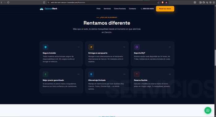 CancunRent — Servicios