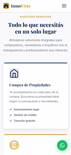 InmoVista móvil — Servicios